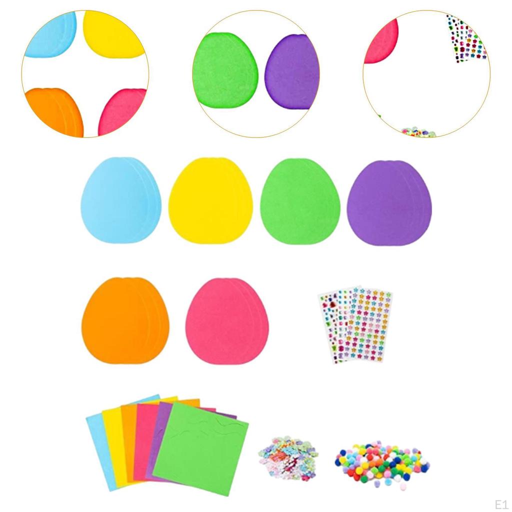 Easter Foam Stickers Craft Kit Egg Bunny Creative Decoration for DIY Projects
