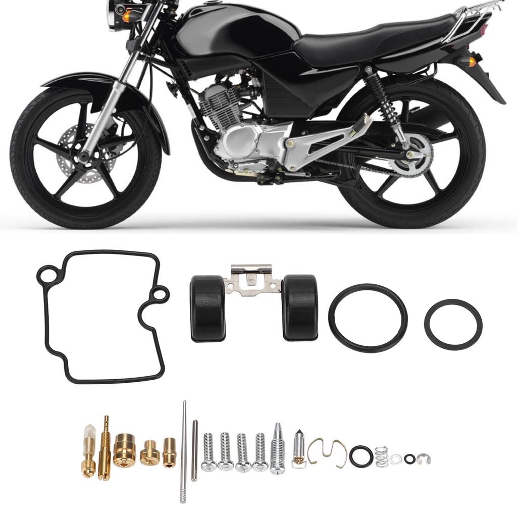 23pcs Motorcycle Carburetor Repair Kit Rubber Metal Replacement for YM Motorcycle YBR125 JYM125