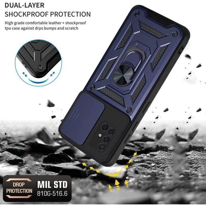 Coque de Protection - PROSHOP - Samsung A51 - Antichoc - Anti-Rayure - Anneau Arrière