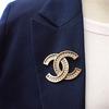 Chanel Brooch Gold metal/Rhinestone Women