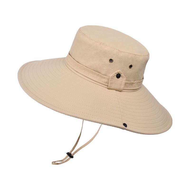 

Fisherman Hat Men Sun Protection Waterproof Large Brim For Outdoor Summer Activities бежевий