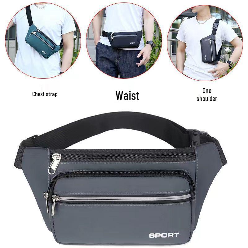 Unisex Waterproof Fanny Pack: Large Capacity, Wear-Resistant Cell Phone and Wallet Waist Bag for Outdoor Sports