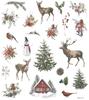 Christmas Winter Nature Glitter Decorative Stickers