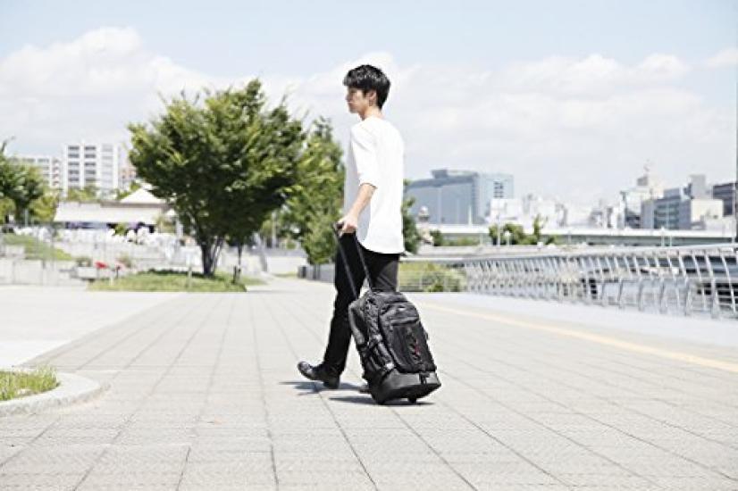 Grand Stone Balanced Carry Backpack, Multifunctional 2-Way (Backpack, Carry), 40L, 55cm, Black