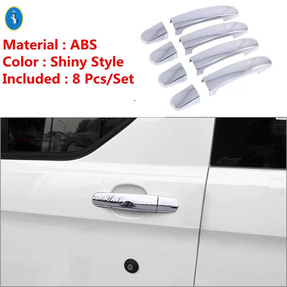 Shiny Style Rearview Mirror / Side Door Handle / Rear Door Handle Bowl Cover Trim For Ford TRANSIT  2024 2025 Accessories
