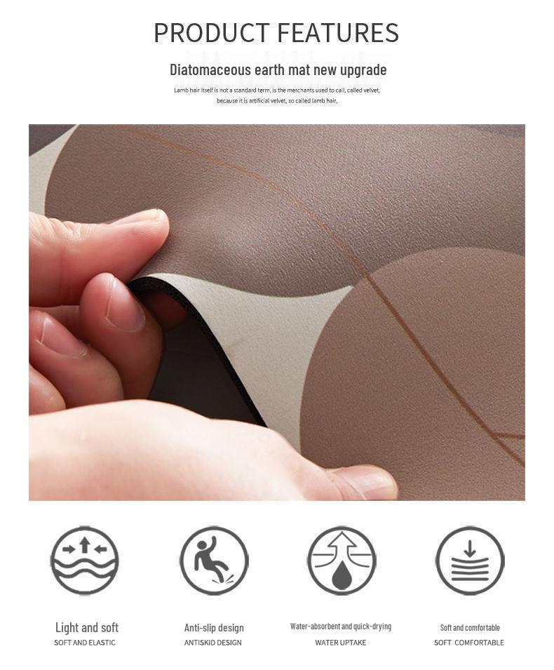 Simple Style Dirt-Resistant, Anti-Slip Kitchen Mat - Water-Absorbing Entrance and Floor Carpet