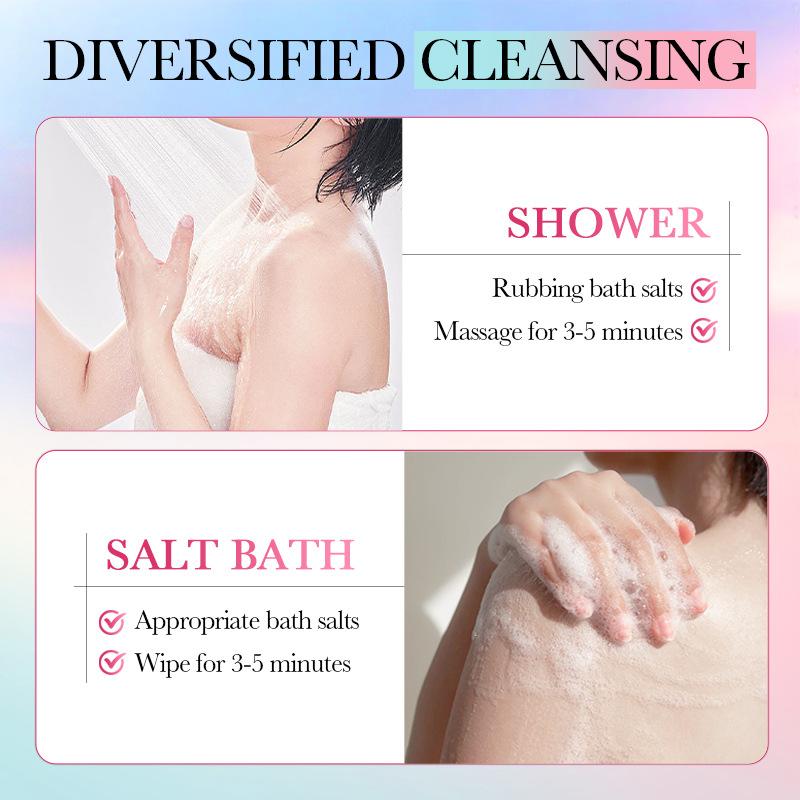 Peach Exfoliating Bath Salts 430g Macaron Cake Body Bath Salts Skin Care Products