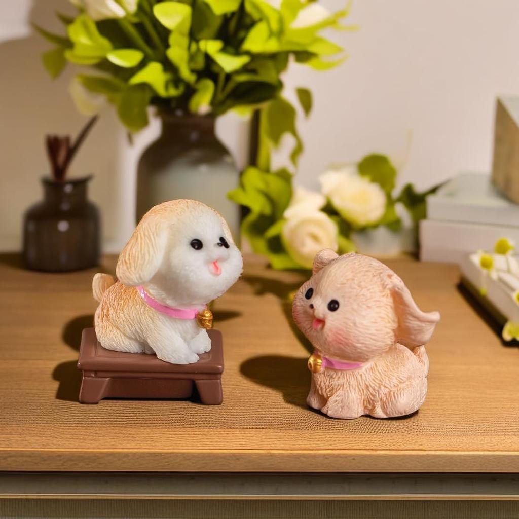 Voyyphixa Miniatur-Hunde-Set Niedliche Kleine Hunde DIY Tischlandschaft Bonsai Verschiedenes Neue Ornamente Figuren, 12, Figuren, Dekoration, Geschenk,