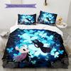 Hollow Knight Pattern Bedding Quilt Set  Home Decoration  Gift (1 * Duvet Cover + 2 * Pillowcase  Without Core)