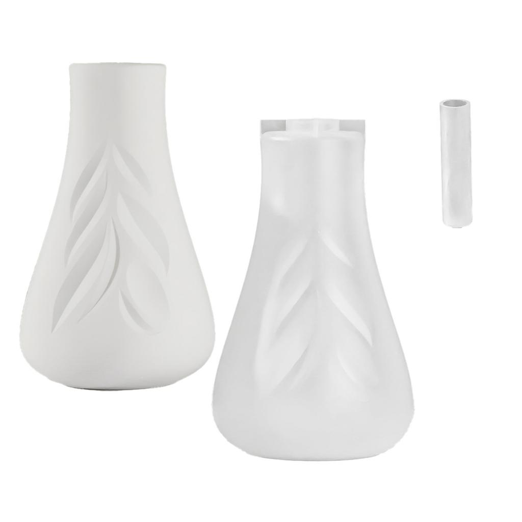 Unique Leaf Pattern Vases Mould Reusable Silicone Vase Mold for Unique Leaf Design Vase and Home Decorations