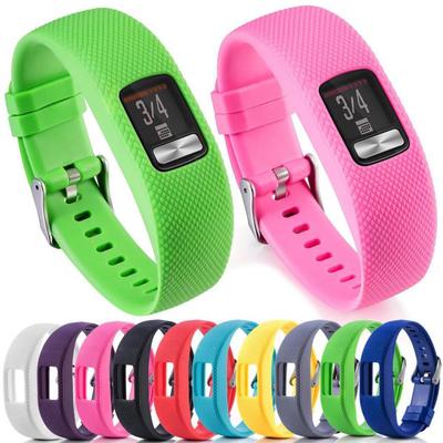 Dla Garmin Vivofit 4 xDfind Srebrna Klamra Silikonowy Sportowy Pasek do Zegarka