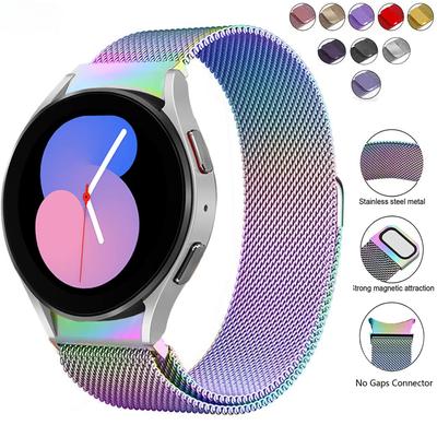 No Gaps Band For Samsung Galaxy Watch 6/4/5/5 Pro 44mm 40mm 20mm Milanese Loop Bracelet Galaxy Watch 4-6 Classic 43mm 47mm Band