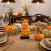 Eco-friendly Halloween Decor Pumpkin Figure Ornaments, Hand-Painted Resin Decorations with Unique Creative Display Expressions, Figurine for