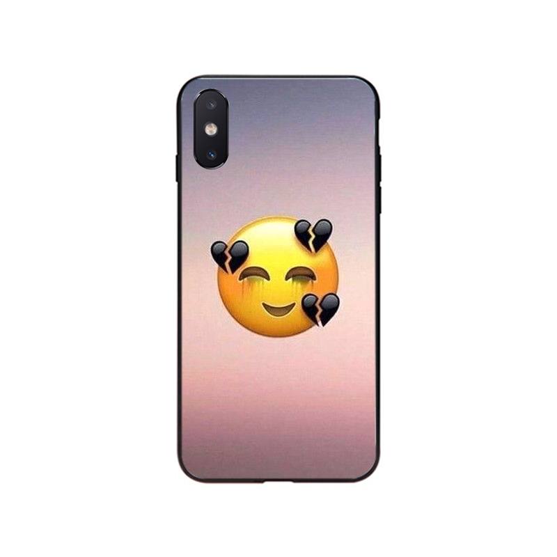 Sad Depression Black Word Heart Broken Phone Case for Iphone 14 13 12 11 Pro Max Case For iPhone XS MAX X XR SE2 8 7 Plus