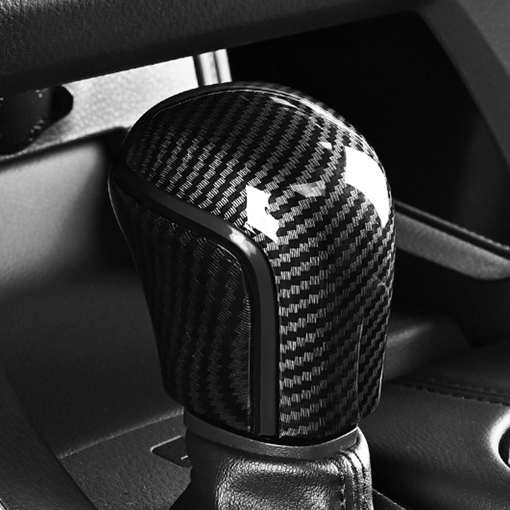 Carbon Fiber Car Gear Shift Knob Cover Lever Stick Head Car Accessories Auto Parts Trim