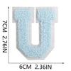 Parche Bordado de Chenilla Azul Claro Roaring Sky 7cm para Bolsos y Decoración