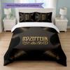 Set Biancheria da Letto 3 Pezzi Stampa Led Zeppelin Copripiumino con Due Federe Biancheria da Letto Morbida per Camera da Letto Domestica