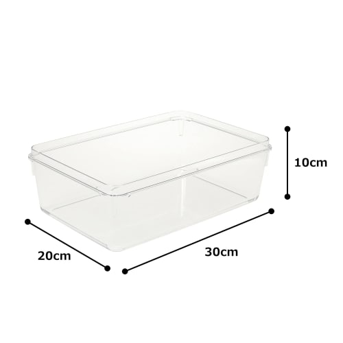 Large-capacity, Transparent Food Storage Container, Airtight, Clear, 3.7L Capacity, 280mm X 180mm X 90mm High, Dishwasher Safe, Professional Grade, Pe