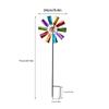 Metal Windmill Stake Water Resistance Outdoor Garden Iron Rotating Windmill Decoration for Yard Patio