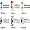 115Pcs/Box Fishing Swivels Kit With Barrel Swivel Snaps Sinker Slides Triple Swivel Fishing Line Connector Tackle