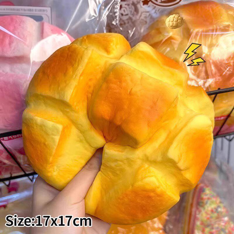 Soft Bread Squishy Stress Relief Fidget Ball Simulated Toast Slow Rising Anti Stress Squeeze Toy Soft Sensory Squishies Gifts