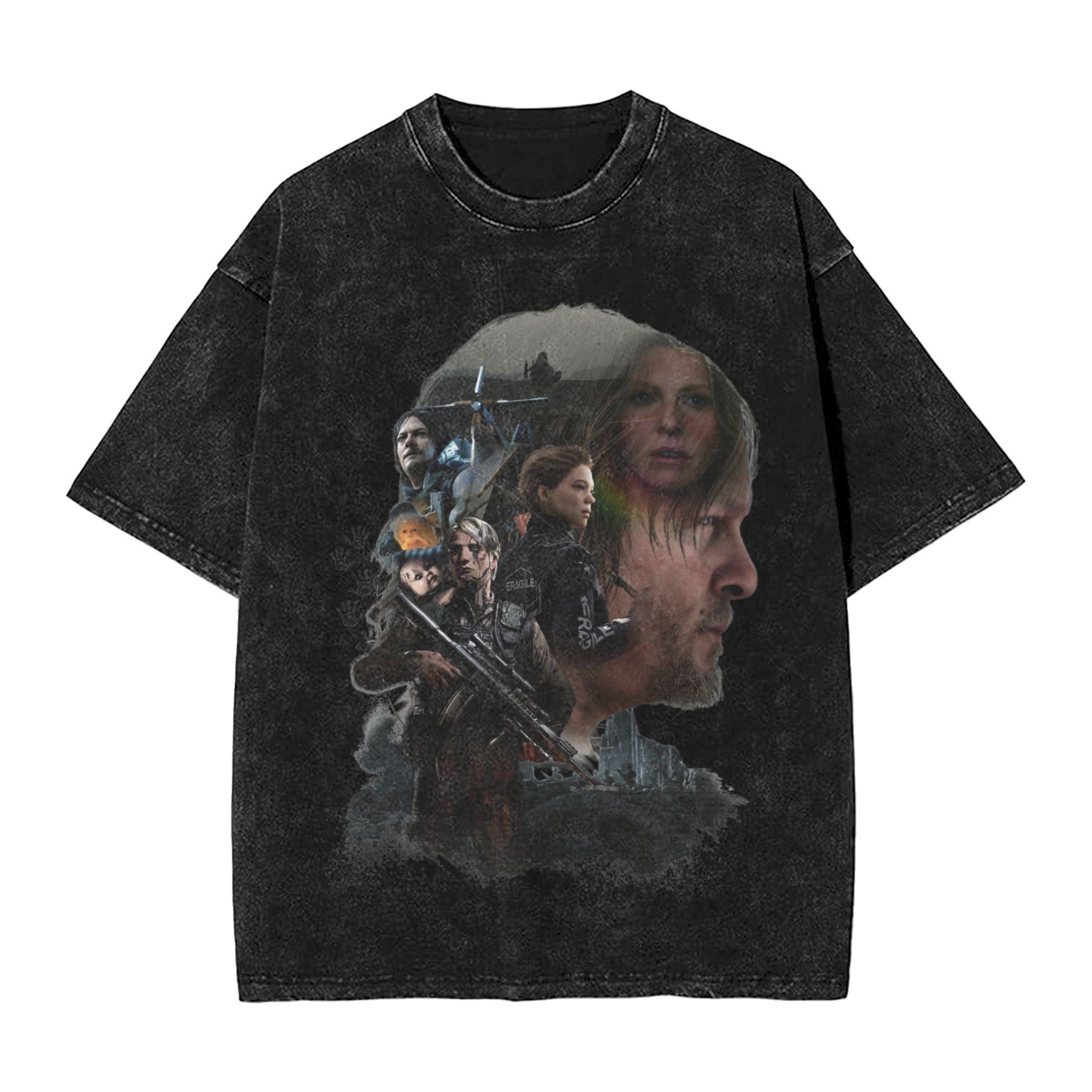 

Death Stranding 2 On the Beach Video game T Shirt Vintage Style For Unisex Women 100 Cotton TShirts Tee Clothing L