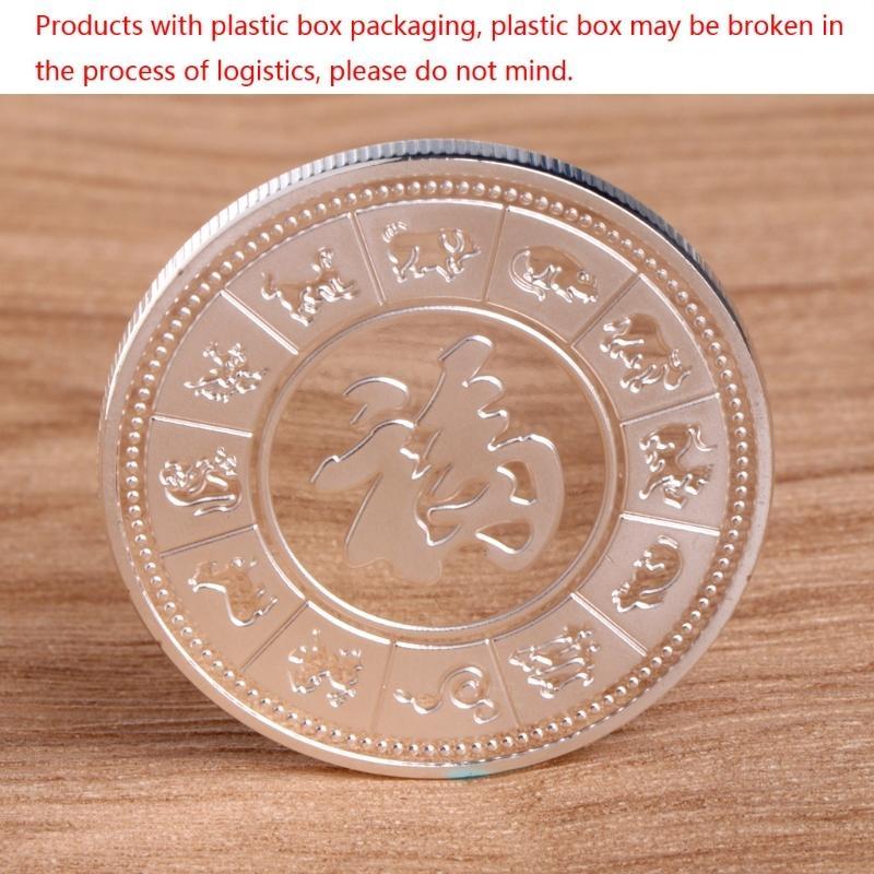 24TE Gold Plated 2018 Dog New Year Golden Silver Puppy Coin  Commemorative Coin Souvenir