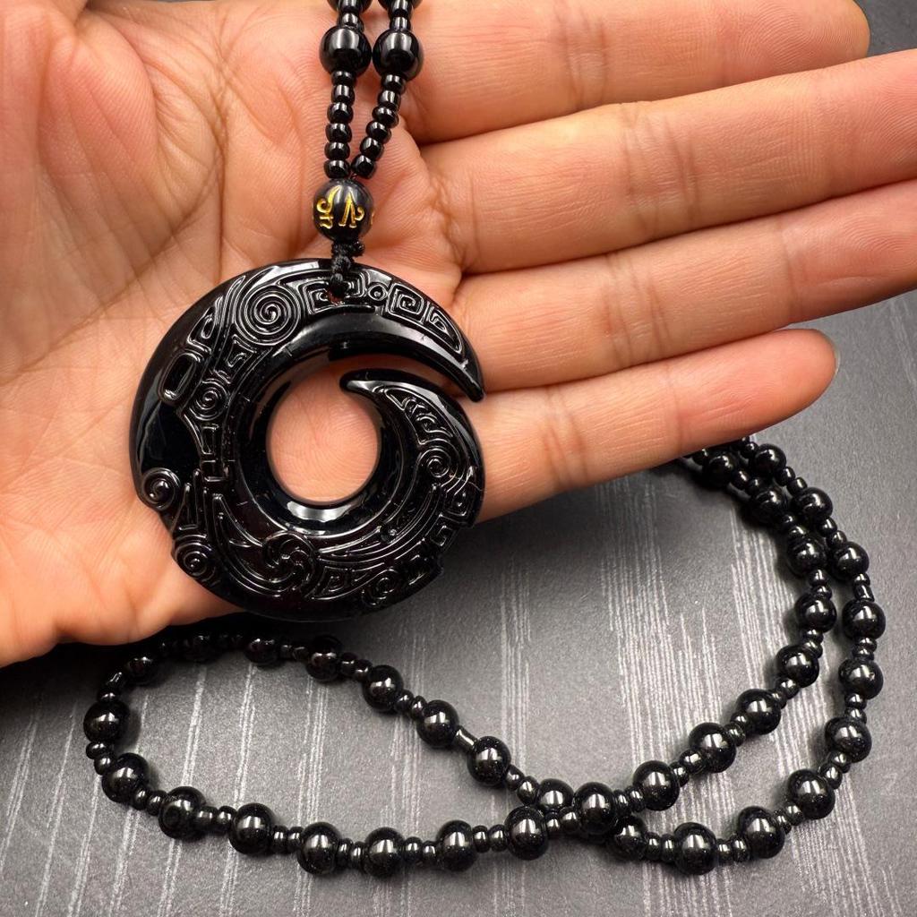 Versatile Jade-Style Lucky Pendant Necklace for Men and Women