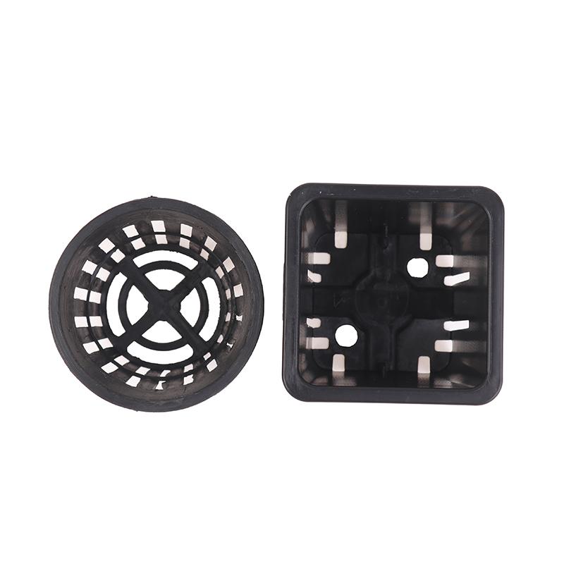 10Pcs Reusable Hydroponic Mesh Cover Hydroponic Planting Basket Plant Seedlings Planting Plastic Mesh Pot Garden Supplies