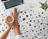 Abstract Terrazzo Pattern Protective Desk Mat 120X60 Cm