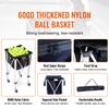 Tennis Ball Hopper Basket Teaching Tennis Ball Cart with Wheels 150 Balls