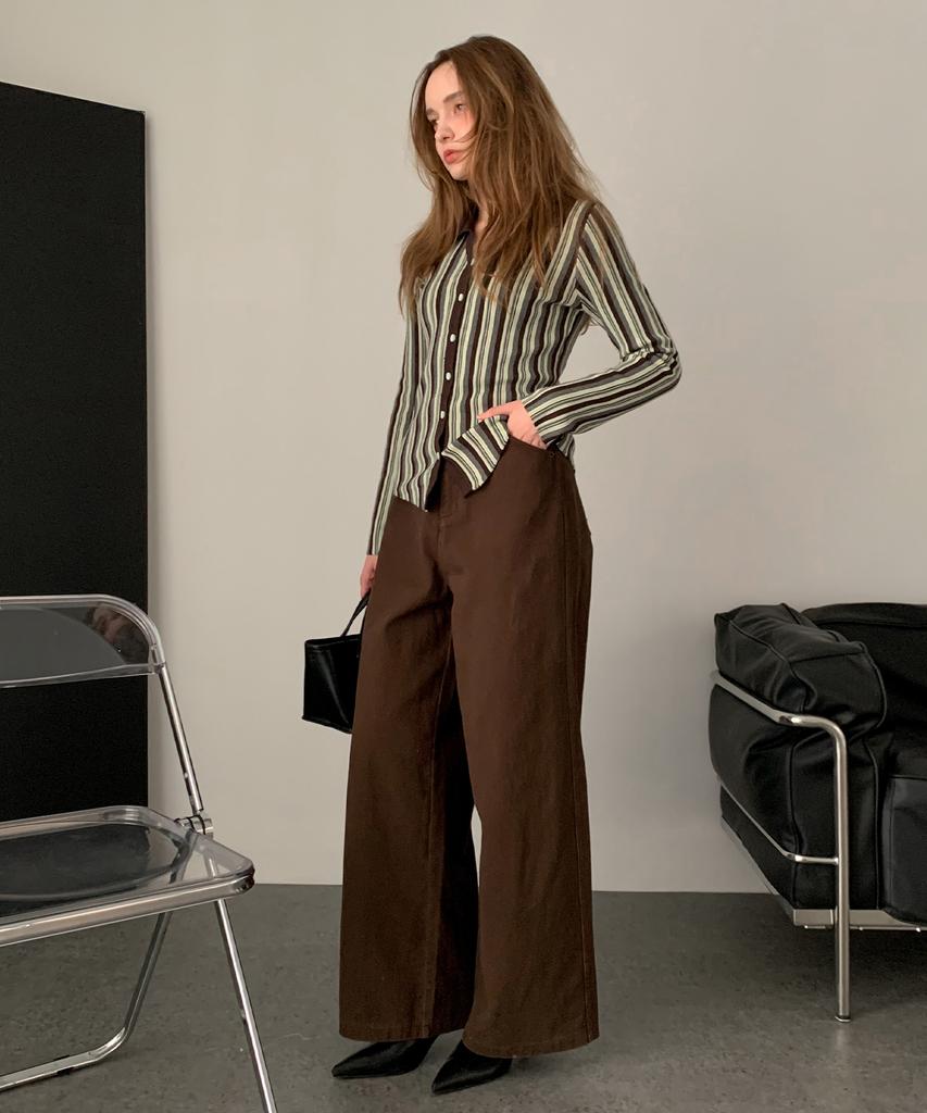 Baseukala Peach Cotton Wide Pants (3Colors)