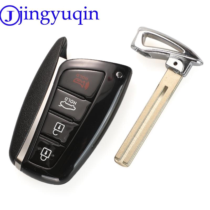 Jingyuqin 3/4 Tlačítka Pouzdro klíče s dálkovým ovládáním Pro Hyundai Genesis 2013-2015 Santa Fe Equus Azera IX45 Fob TOY40