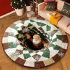 Covor 3D de Crăciun Covor optic de Crăciun, Covor circular cu vortex, Covor decorativ cu fir lung, Covor amuzant non-alunecos. Potrivit pentru sufragerii, dormitor