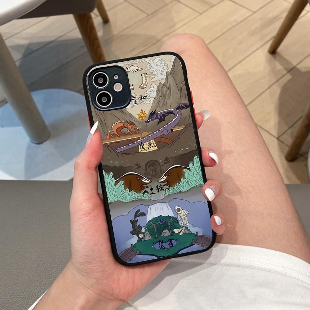 A-AvatarS The Last A-Airbender Anime Pouzdro na telefon Pro IPhone 14 X XR XS 7 8 Plus 11 12 13 Pro MAX 13mini Matné Nárazuvzdorné Pouzdro