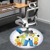 Simpsons Family,Donut Background Chair mat Round Rug Office carpet, Machine Washable, Non slip, Suitable for Living Rooms, Bedrooms