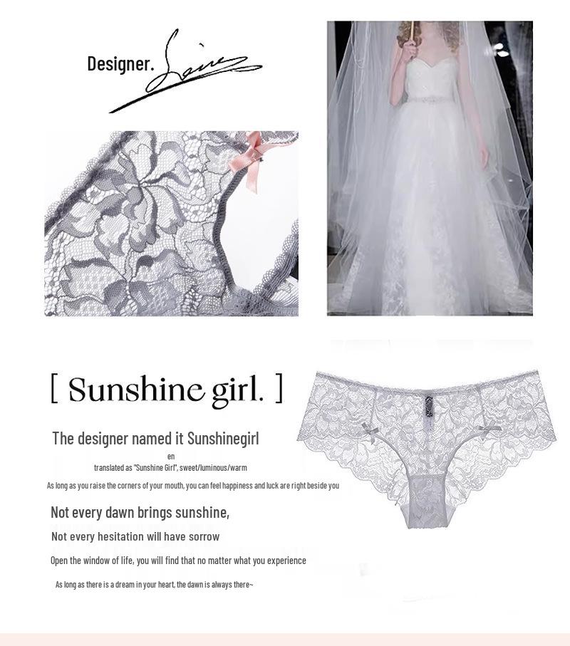 European & American Breathable Pure Desire Sexy Bow Hollow Out Comfortable Summer Panties