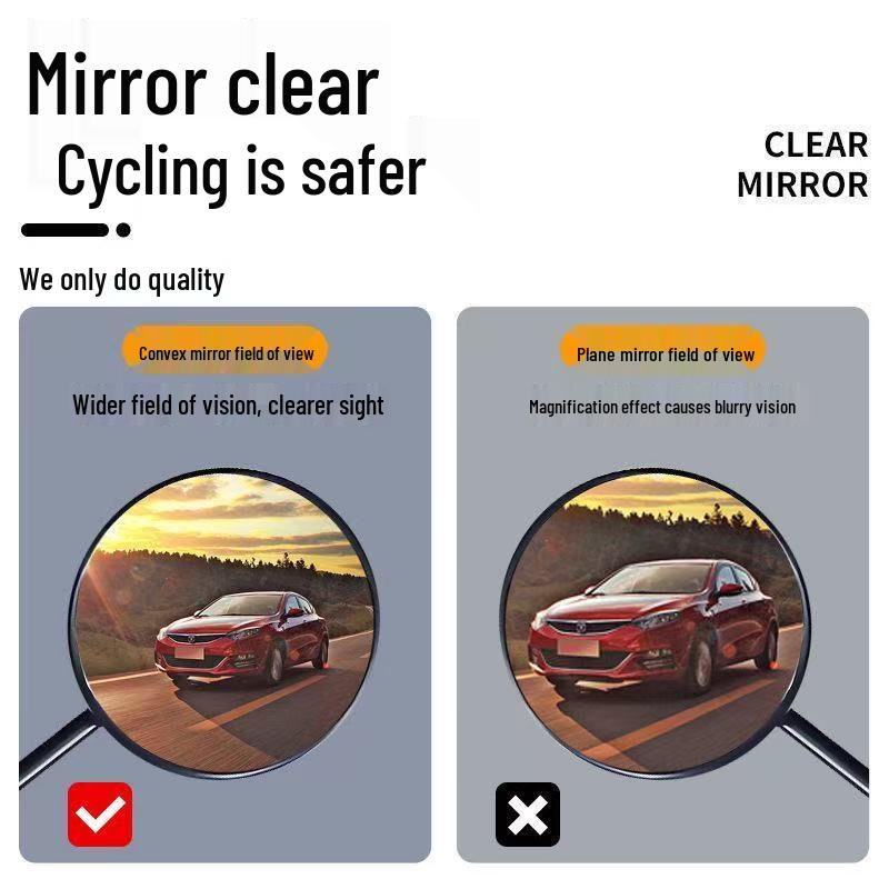 E-bike Compatible Rear View Mirror for Ninebot, Yadea Xiaoniu, Ube CG, and Xinri with Round Lens