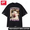 Certified Freak Cat Meme T Shirt Funny Hilarious Cats Expression Humor Tshirts Unisex Women Summer Fashion Oversized Cotton Tshirt