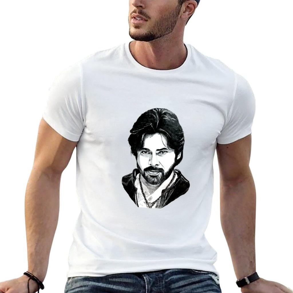 Pawan Kalyan Vector Art T-Shirt Man T Shirt Summer Man T Shirt Cotton T Shirts for Man Cotton T
