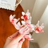 Chic Stylish 11cm Jelly Color Flower Hair Claw Clip For Women In Vibrant Shades