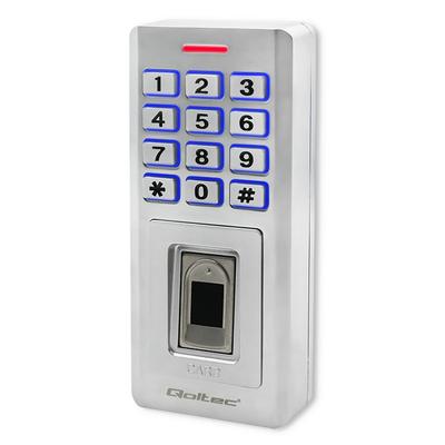 Qoltec Oberon Digital Lock with Fingerprint Reader | RFID | Code | Card | Key Fob | Doorbell | IP68 | EM