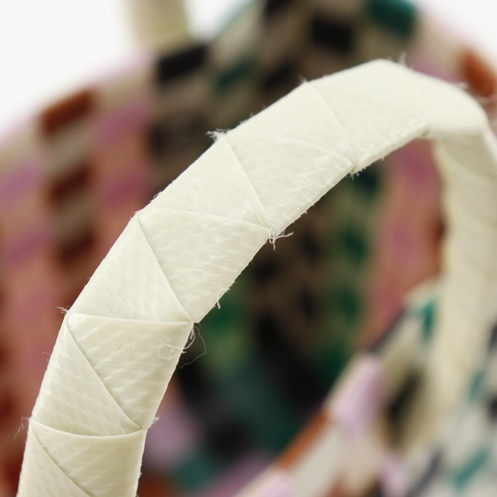 MARNI Woven Micro Basket Handbag White / multicolor polypropylene Women Used