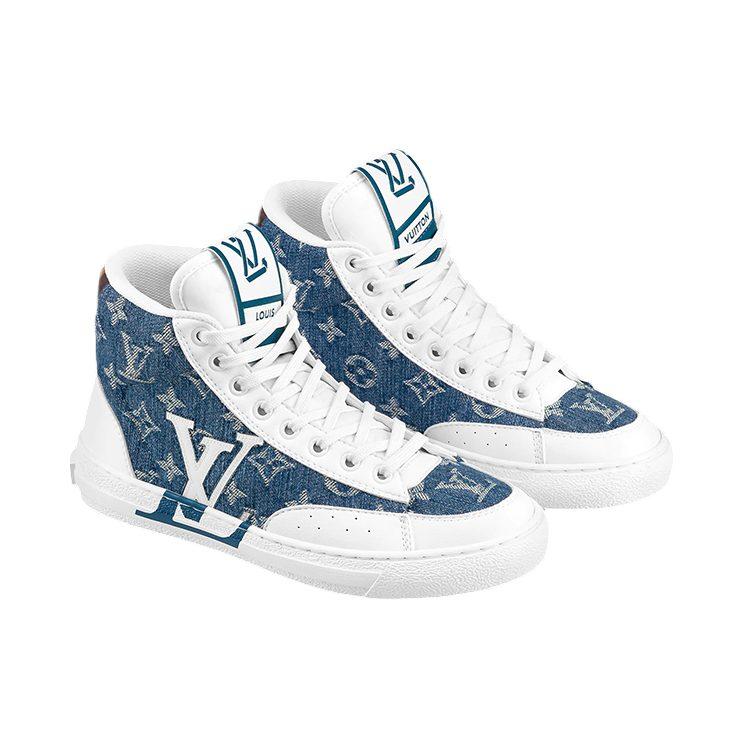 Louis Vuitton Charlie Ankle Sneakers 'White Denim Monogram' Women's 1A9S5G