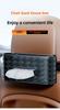 Car Tissue Holder Back Seat Leather Auto Center Console Armrest Napkin Box Universal Backseat Tissue Case Interior Accessories