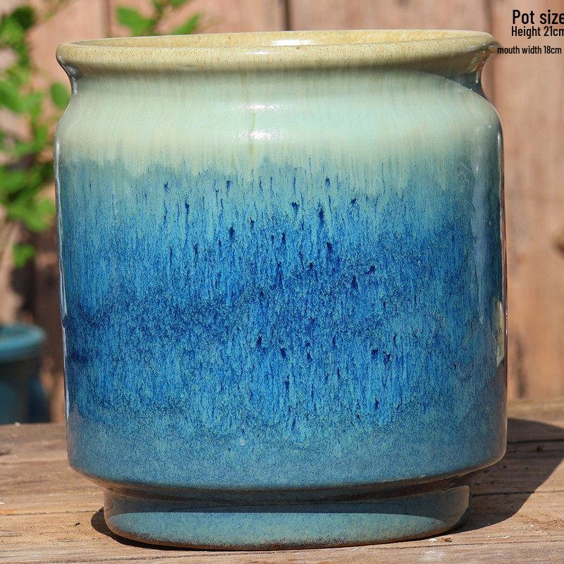 Nordic Style Handmade Wide Mouth Ceramic Flower Pot for Bougainvillea & Bird of Paradise