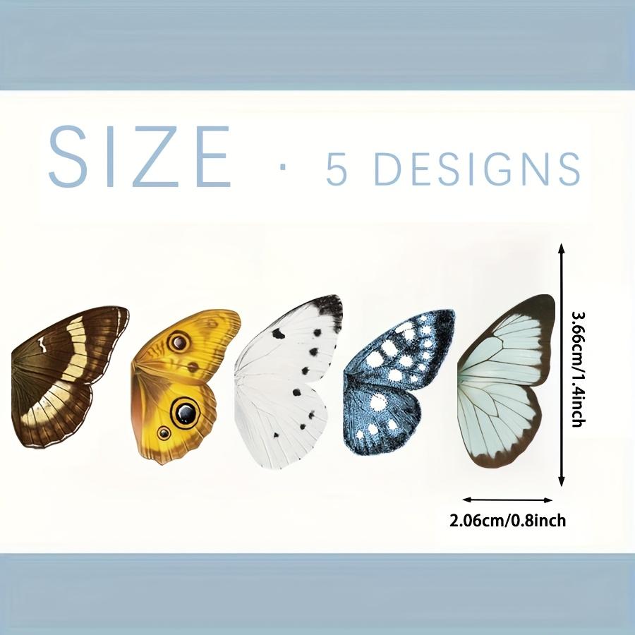 Set of 5 Vintage Butterfly Magnetic Bookmarks, Double-Sided Page Markers, Perfect for Book Enthusiasts
