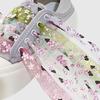 1 Pair New Organza Dreamy Snow Yarn Transparent Shoelace 2.6cm Width Flat Shoelace Printed Lace Shoelaces for Sneakers for Woman