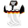 Men's Classic Polo Shirt with Germany Football Inspired Print Short Sleeve Comfortable Fit Casual Sportswear Top
