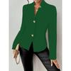 Women S Slim Fit Solid Color Long Sleeve Blazer Jacket